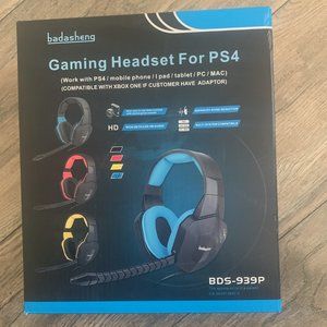 NWT BADASHENG 5 IN 1 GAMING‎ HEADSET: PS4, IPAD
